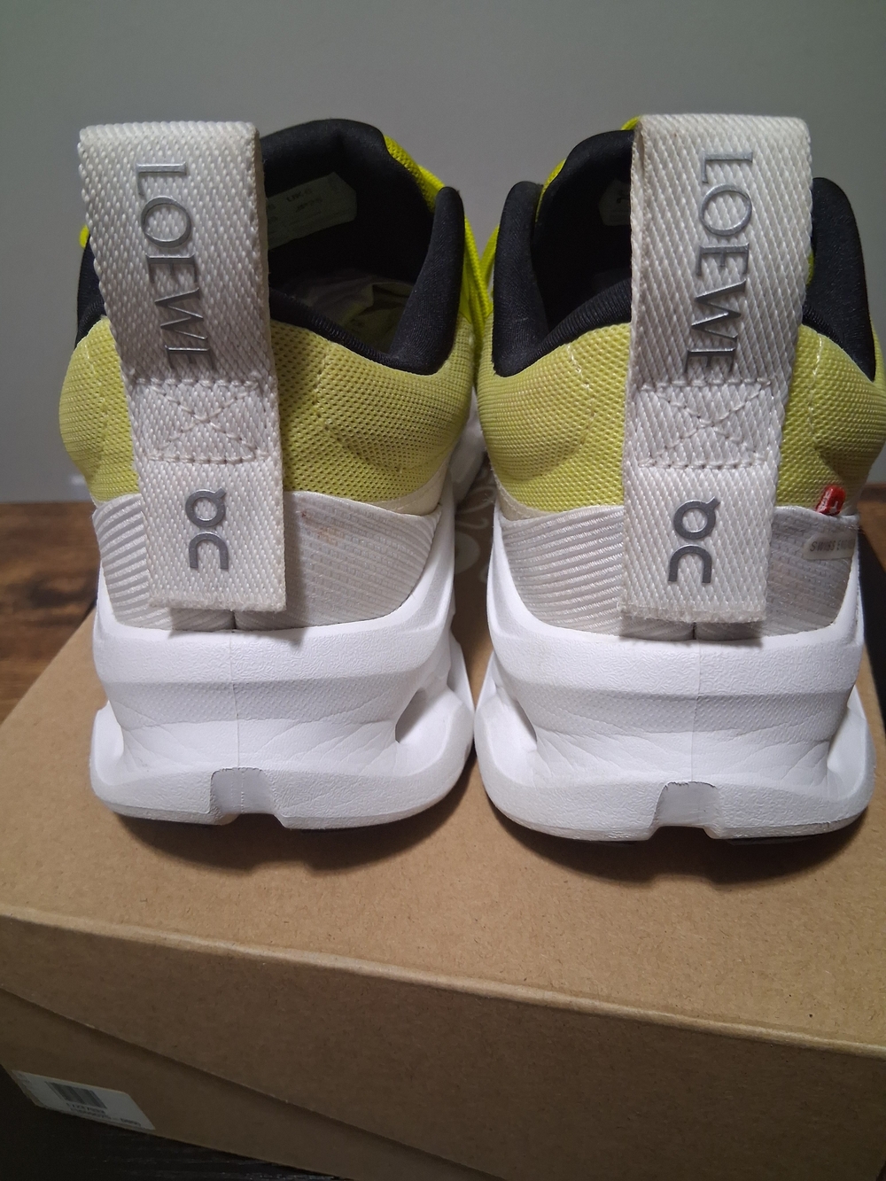Loewe Neon Yellow and Cream Athletic Sneakers - Picture 9 of 16